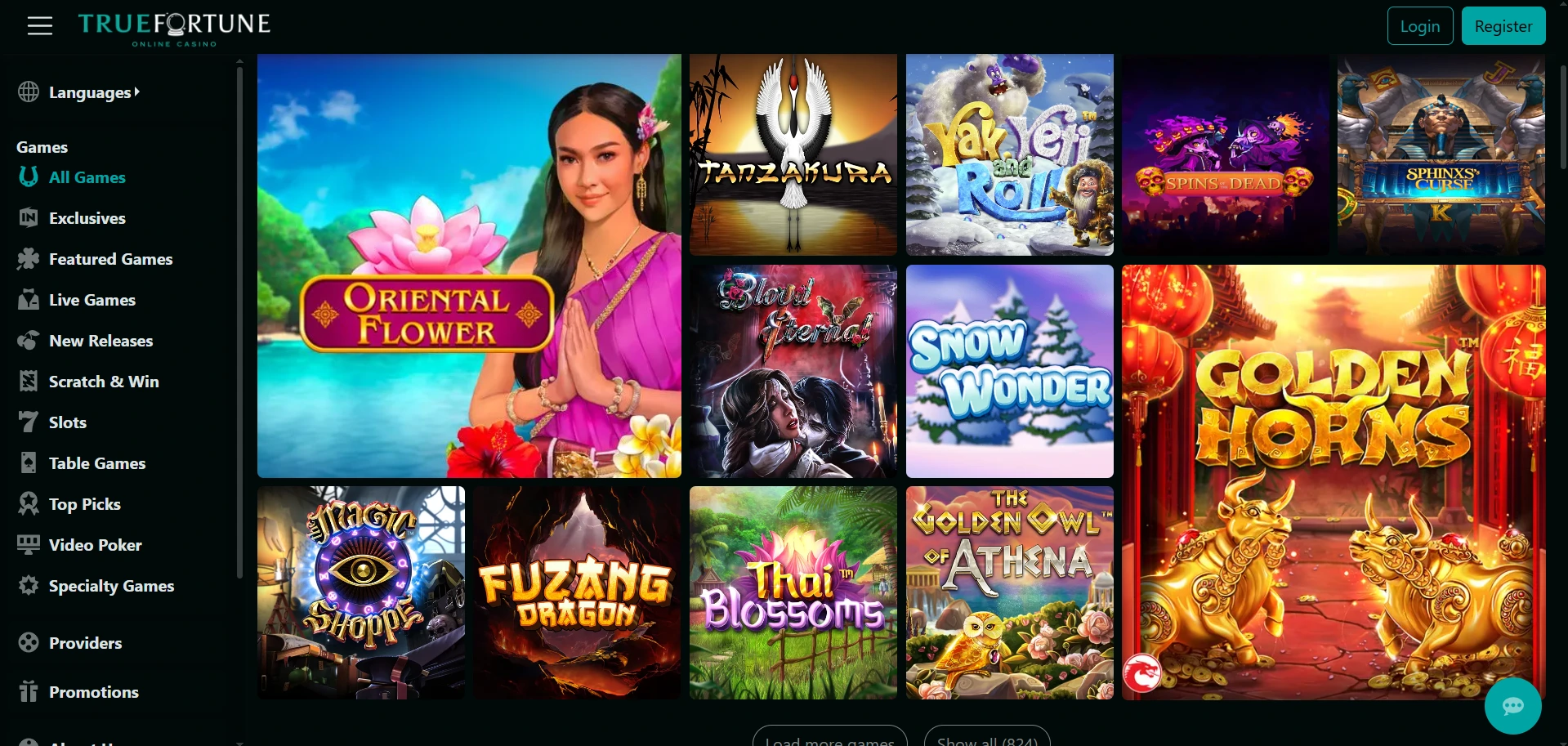 true fortune casino games